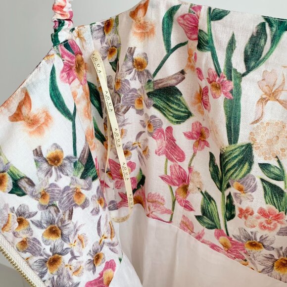 Agua by Agua Bendita Lima print linen maxi dress - Picture 13 of 14